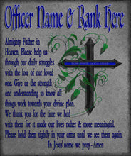 PERSONALIZED POLICE OFFICER'S PRAYER, CANVAS WRAP 18X22
