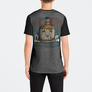 T-Shirt, RICKS PLACE - 2 (black sleeves and collar)