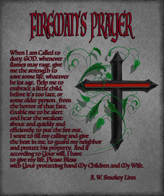POSTER, FIREMAN'S PRAYER, 16X20
