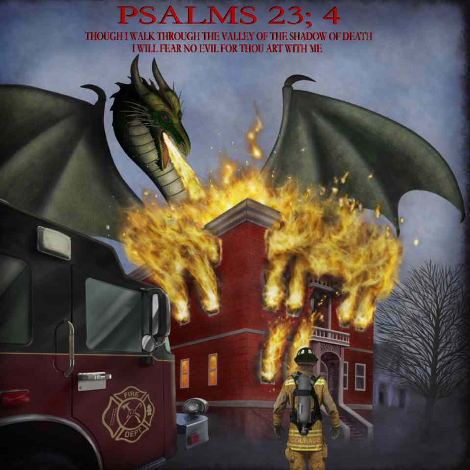 METAL PRINT, FIREFIGHTER PSALMS, 24X24