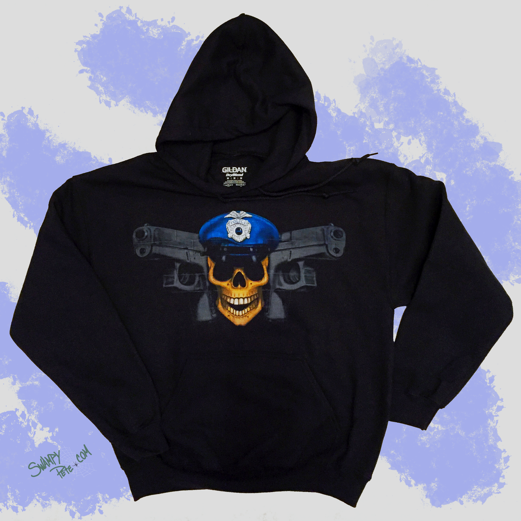 HOODIES, (Cotton Blend) WITH POLICE JOLLY ROGER DESIGN