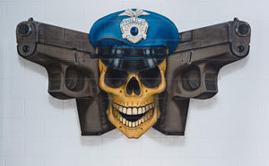 POSTER, POLICE JOLLY ROGER, 30X20